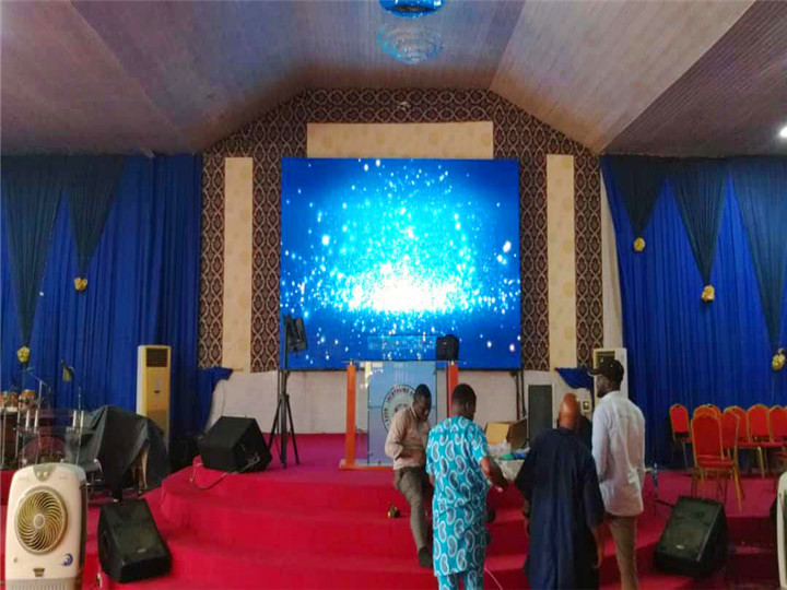 P6 Indoor Front Service LED Video Mauer An Nigeria
