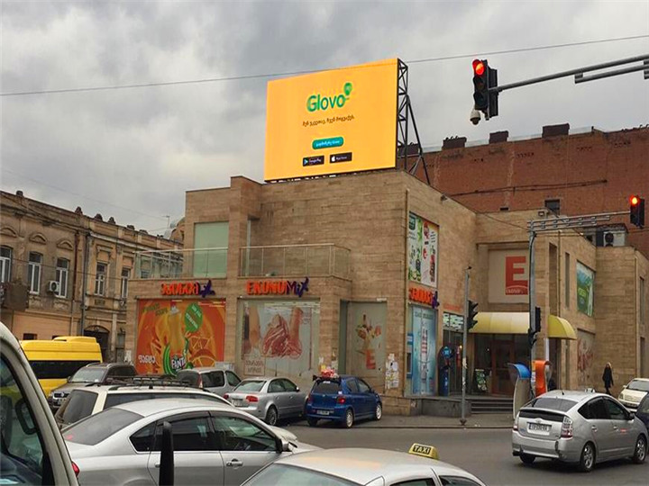 P10mm Outdoor Reklammen Fix LED Display installéiert a Georgia