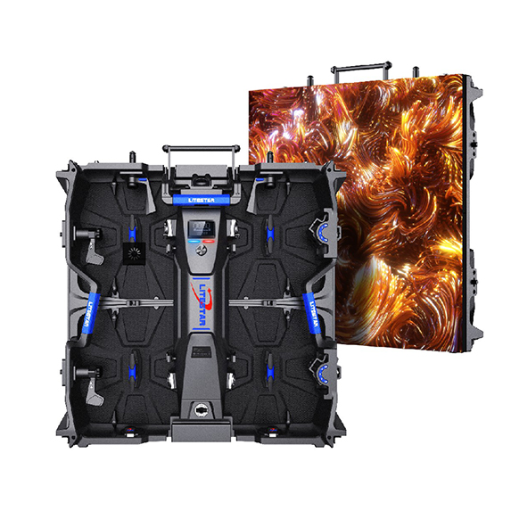 LSR Serie Indoor Verlounen LED Cabinet Mat Front Maintenance Modul Support Souwuel Konkave wéi och Konvex Form LED Videomauer Fir Hire LED Display